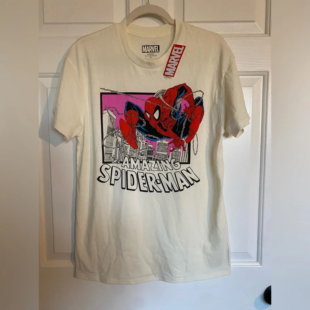 Marvel The Amazing Spider-Man White Graphic T-shirt